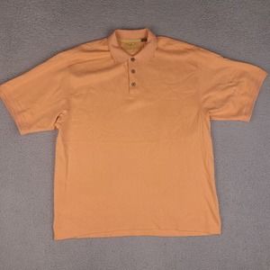 Eagle Dry Goods Polo Shirt Mens Large Orange Silk Signature Series (DEFECT)‎